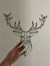 Deer Silhouette black Wall Art